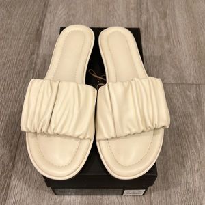 JCrew cream Leather Sandals size 8